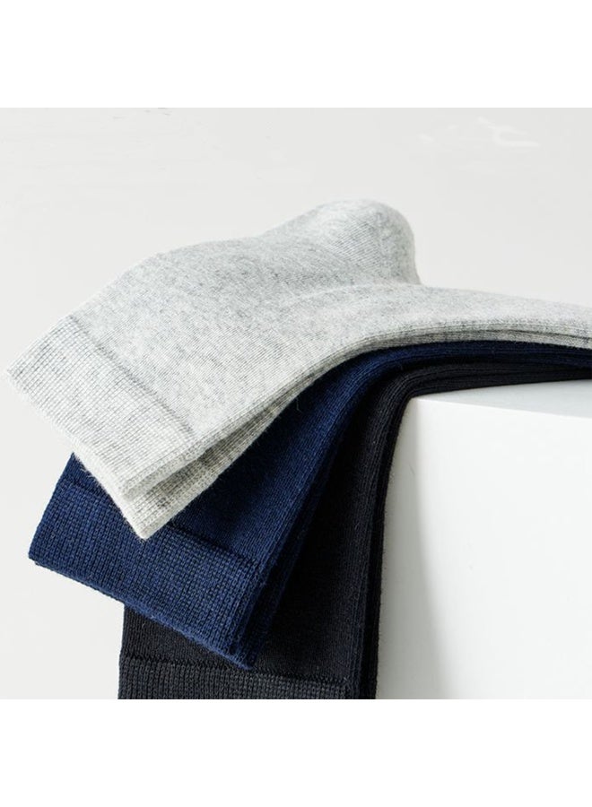 جوارب طويلة رجالية من القطن الممشط المضاد للبكتيريا، مقاس واحد يناسب الجميع، 5 أزواج (مناسبة للمقاسات من 40 إلى 44) - Image 3